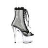 Pleaser - ADORE1021RM Bottes de plateforme, Pole dance chaussures - Noir/Transparent Product image
